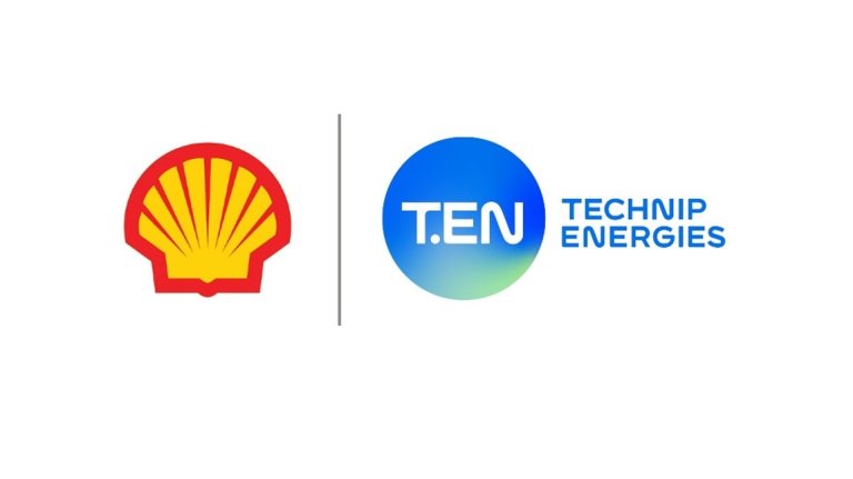 Logos of the two companies side by side for the Alliance: Shell | Technip Energies