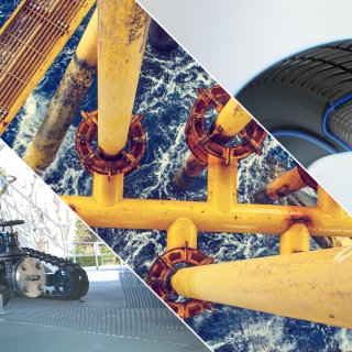3 pictures showing the capabilities of T.EN Marseille in Monitoring, Robotics and Inspection