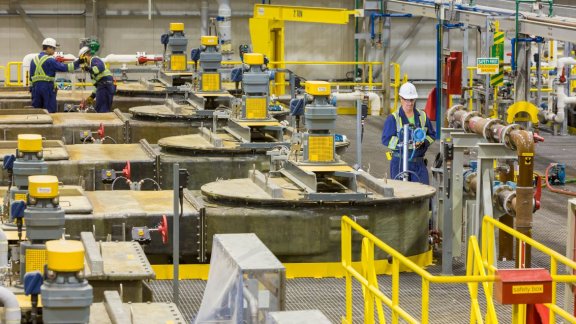 image of the inside of an industrial plant